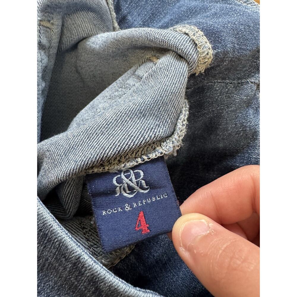 Rock & Republic Denim Rx The Slimming Cure Cuff Jeans Women Sz 4 Cuff Bottom NWT - Picture 11 of 15